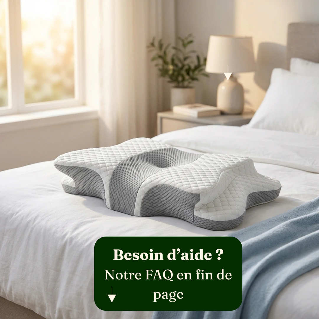 PAPILLON™ — Oreiller ergonomique à mémoire de forme