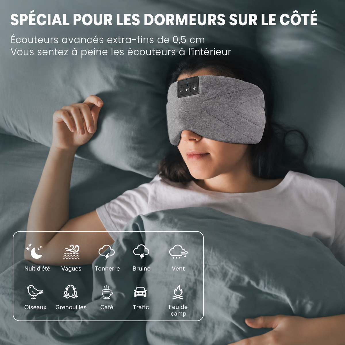 Nuit - Masque de Sommeil Lesté 3D