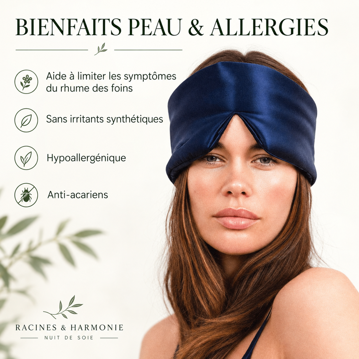 NUIT DE SOIE™ - Masque sommeil 3D en soie de mûrier