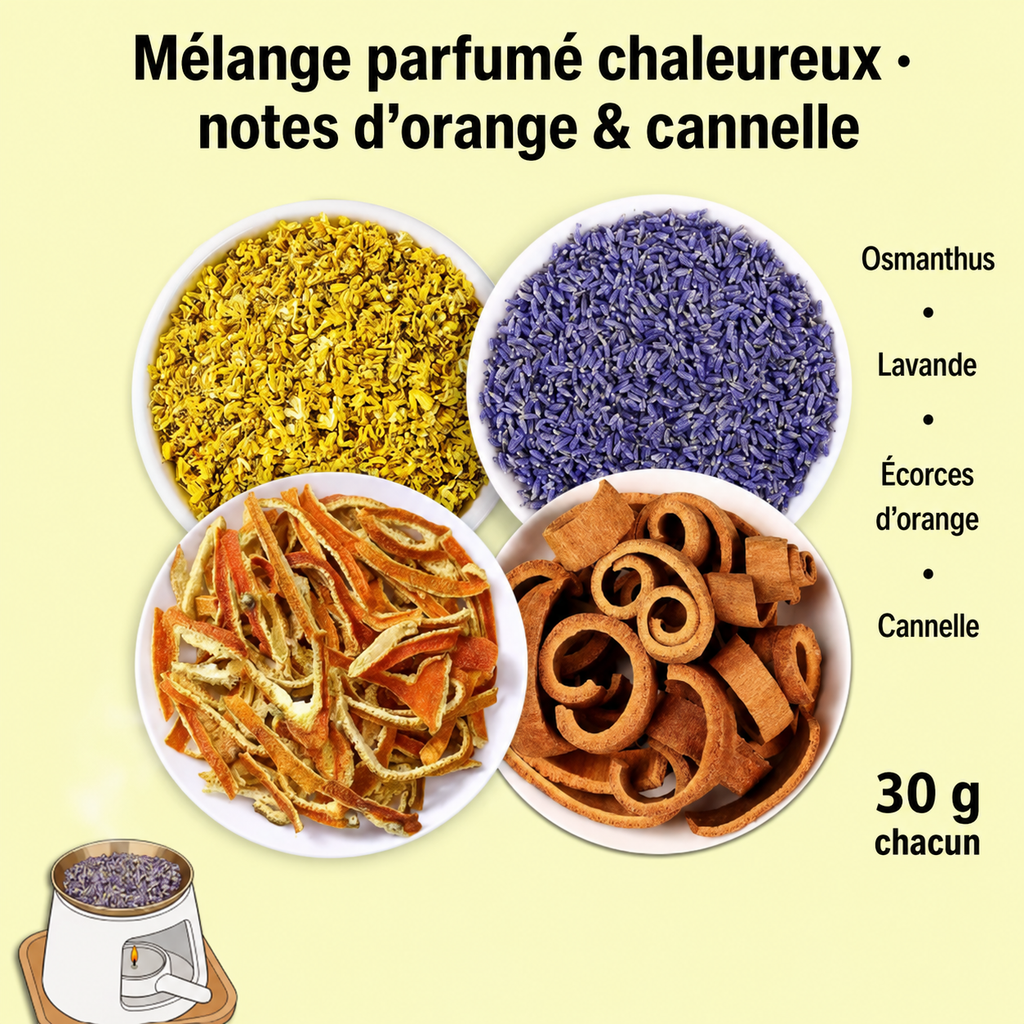 Mélange Agrumes & Herbes séchées pour brûleur Aroma