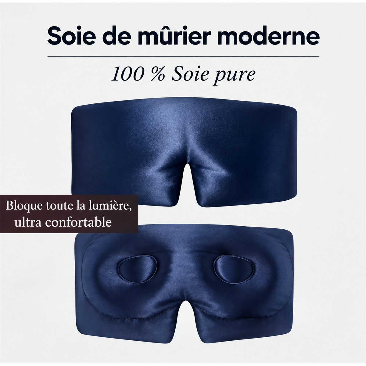 NUIT DE SOIE™ - Masque sommeil 3D en soie de mûrier