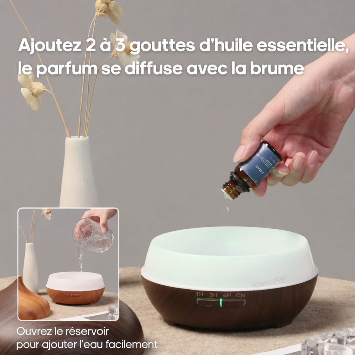 Brume™ — Diffuseur d’huiles essentielles effet bois