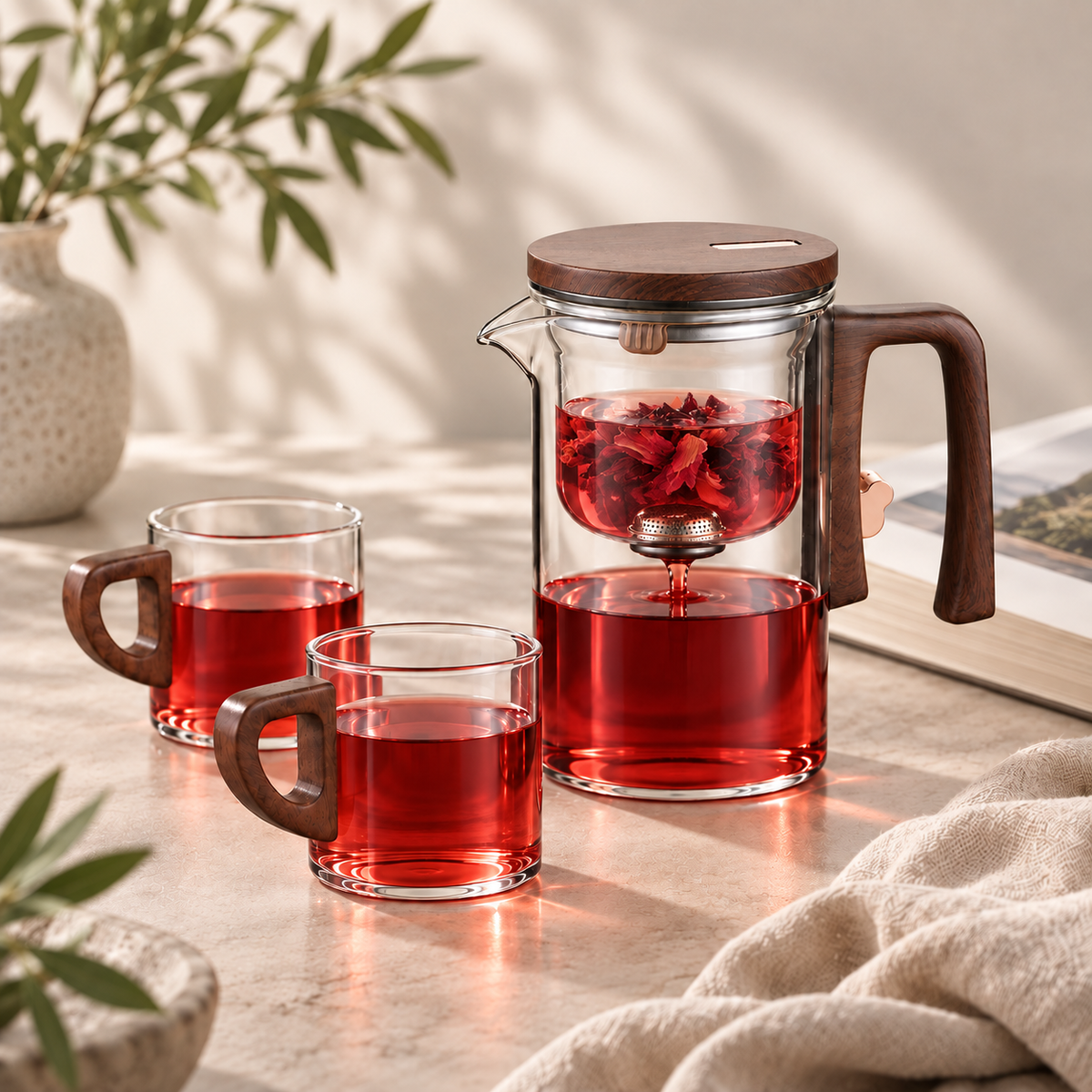 ÉPURE™ — Théière en verre à séparation magnétique