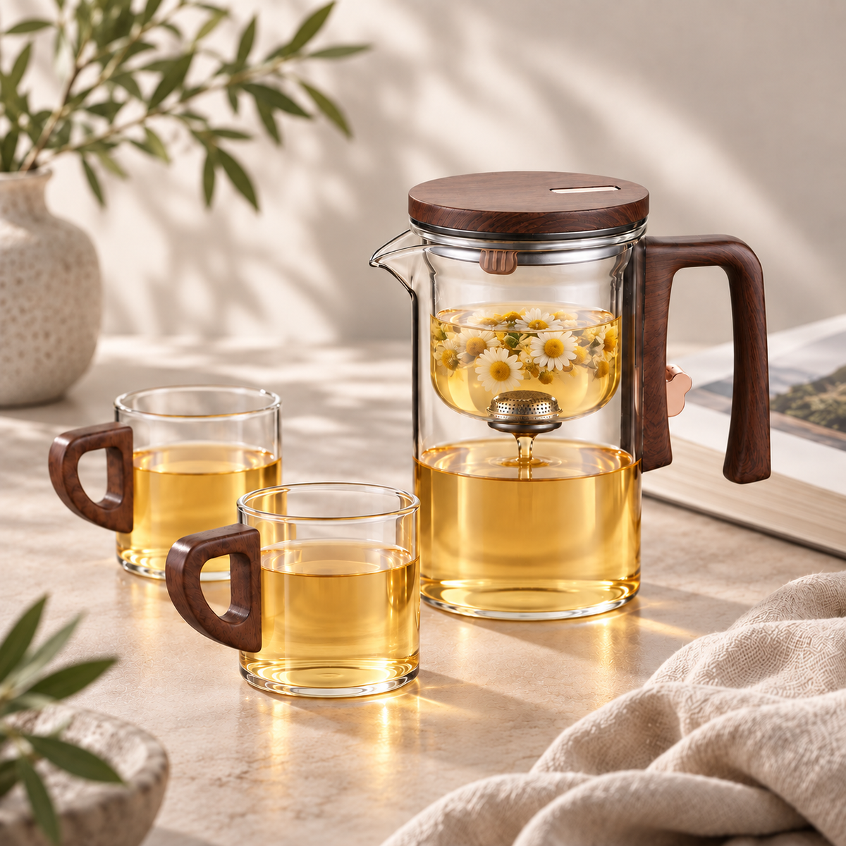 ÉPURE™ — Théière en verre à séparation magnétique