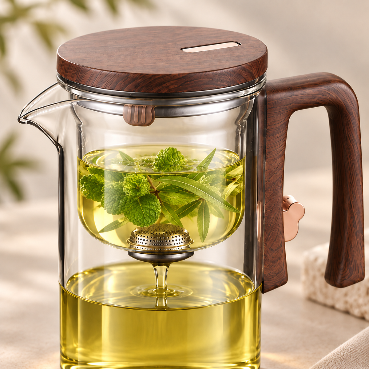 ÉPURE™ — Théière en verre à séparation magnétique