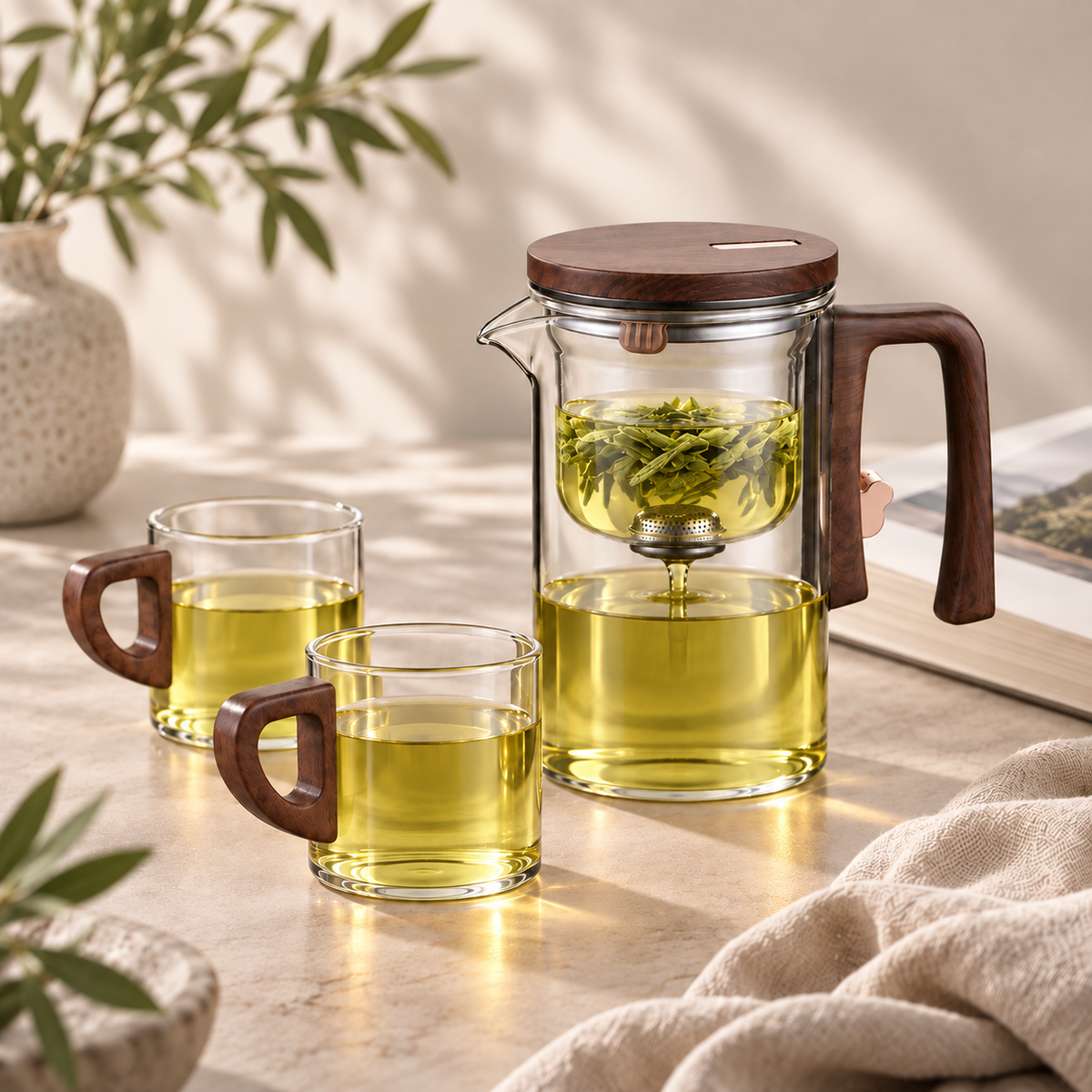 ÉPURE™ — Théière en verre à séparation magnétique