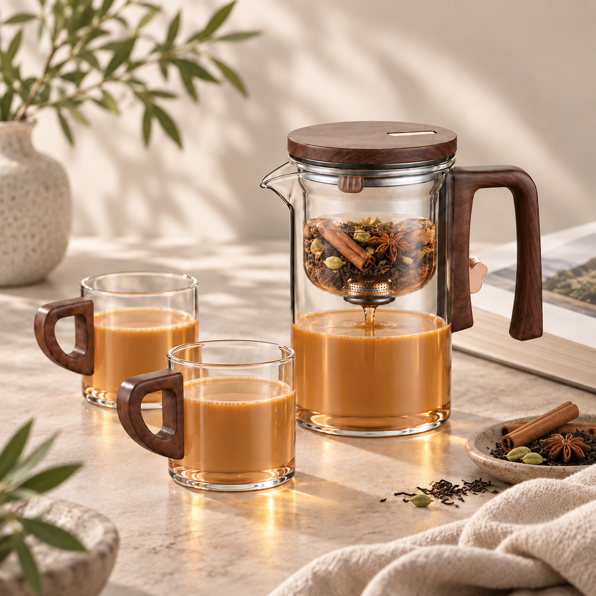 ÉPURE™ — Théière en verre à séparation magnétique