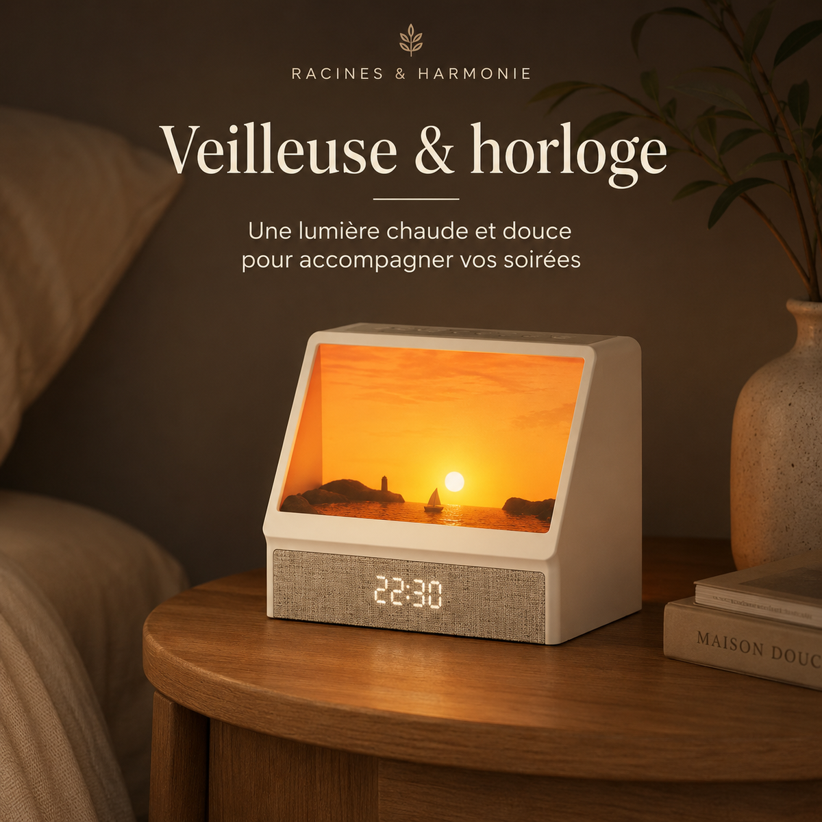 Aurora™ – Réveil lumineux simulateur d’aube 3 en 1