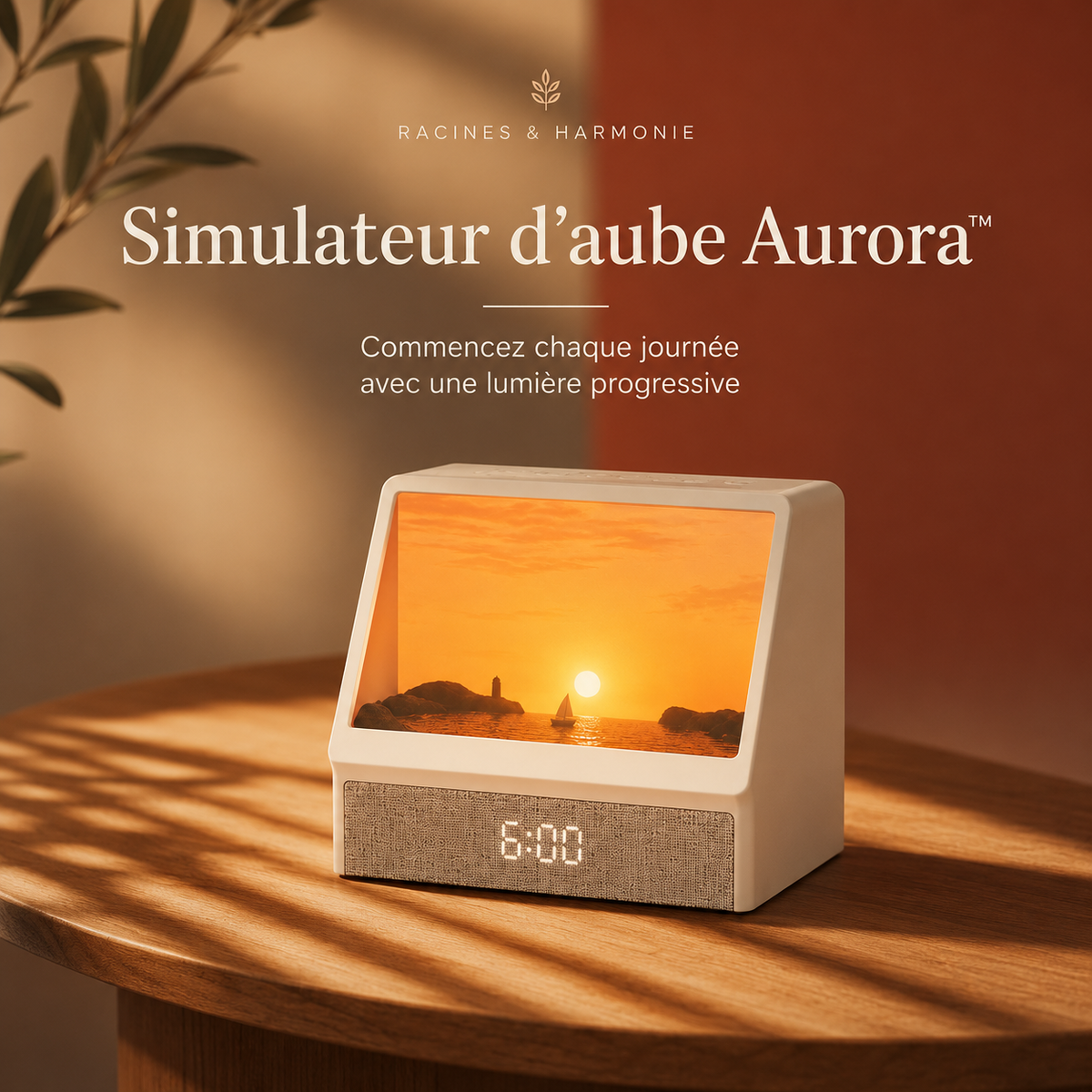 Aurora™ – Réveil lumineux simulateur d’aube 3 en 1