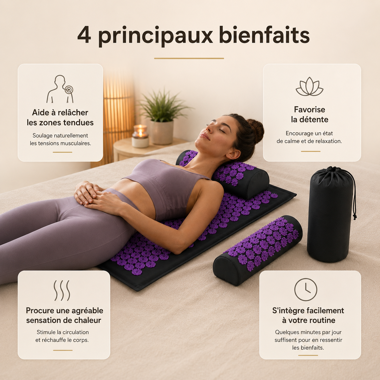 Ancrage™ — Tapis et coussin d’acupression